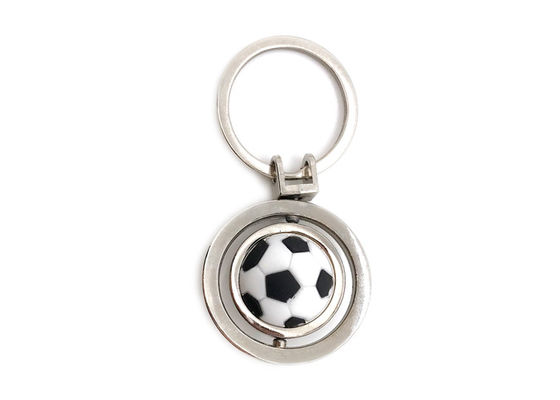 46mm Soccer Metal Keychain Holder Cute Football Keyring Souvenir Advertising Gift