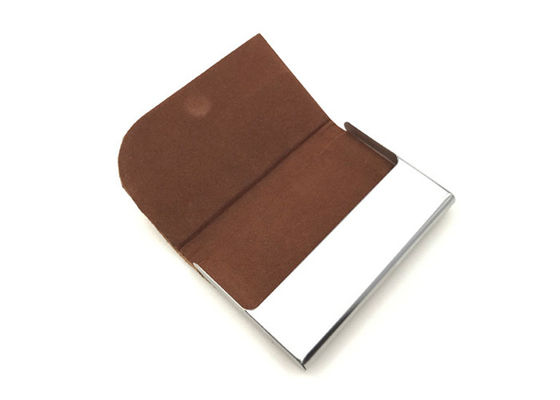 ที่ใส่บัตรไม้ก๊อกหนัง PU สแตนเลส Magnetic Eco Friendly Card Case 65g