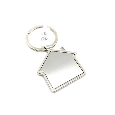 OEM สายกุญแจเหล็กซิงค์ 44x75x6mm สีเงิน