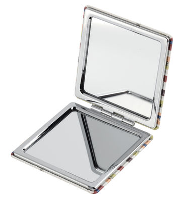 กระจกกระเป๋าสตางค์ 2 ด้าน 1x / 2x PU รอบด้วยโลโก้ สี компакт