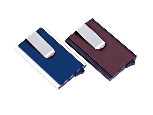 RFID Blocking PU Aluminum Credit Card Holder พร้อม 8 - 10 บัตร ความจุในการจัดกิจการที่ปลอดภัย