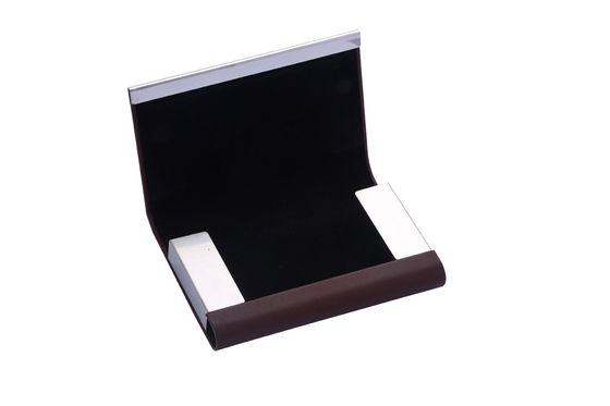 เครื่องถือบัตรชื่อกรอบโลหะที่หรูหรา มีความจุในการปิดบัตร 50 บัตร