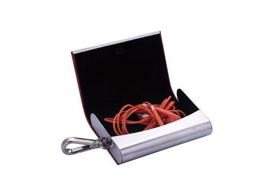 สลิมเมทัลและPU Snap Closure Card Holder จัดการ
