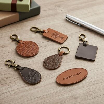 Keychain Leather Key Chains Customized Pattern Classic Style Durable Stylish Accessories for Corporate Gifts and Items