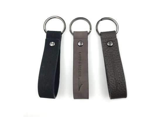 Debossed 10mm PU หนังแท้ที่ใส่กุญแจสำหรับคีย์ Customized
