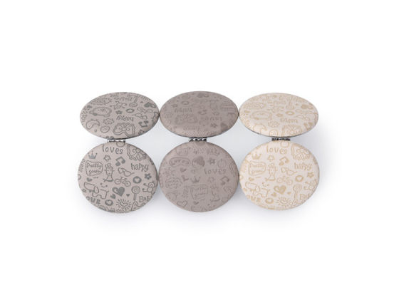Debossing Cosmetic Compact Mirror Purse ลายน่ารัก PU Leather