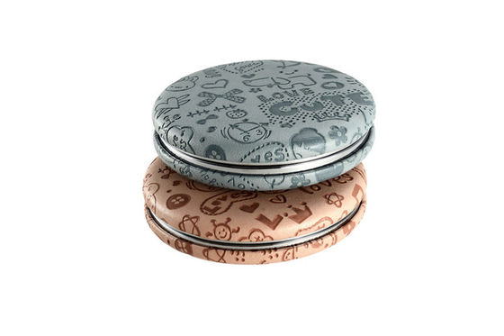 Debossing Cosmetic Compact Mirror Purse ลายน่ารัก PU Leather