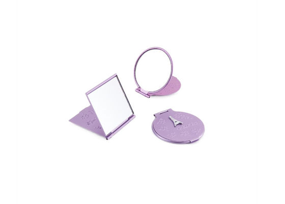 กระจกอลูมิเนียมทรงกลมพับได้ขนาดเล็กพับเก็บได้ Travel Mirror Square