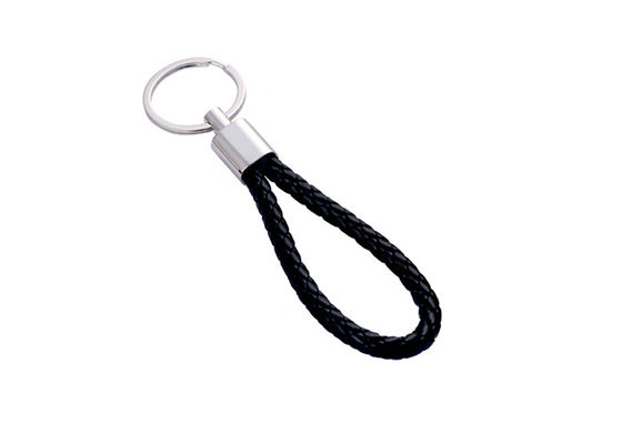 โลหะผสมสังกะสี PU Leather Key Chains UV Printing Leather Key Ring Holder