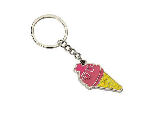 Pantone Enamel Ice Cream Key Chain Zinc Alloy Cute Car Keychains