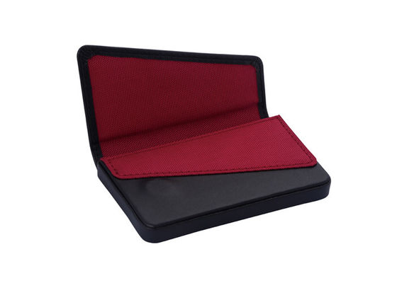 กล่องใส่บัตรส่วนบุคคลแบบปิดด้วยแม่เหล็กผ้า PU Leather Card Case