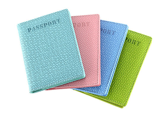 สาน Passport Cover หนัง PU Wallet สี่เหลี่ยมผืนผ้า Pantone Color