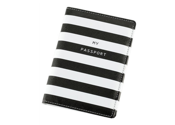 การพิมพ์ PU Leather Travel Passport Holder สี่เหลี่ยมผืนผ้า Slim Cover Wallet