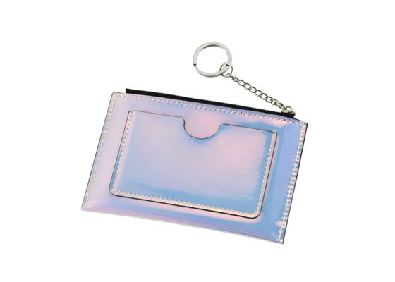 Hot Stamping Leather ผู้ถือบัตรเครดิต Womens Debossing Jelly Color
