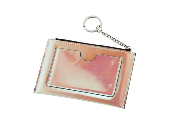 Hot Stamping Leather ผู้ถือบัตรเครดิต Womens Debossing Jelly Color