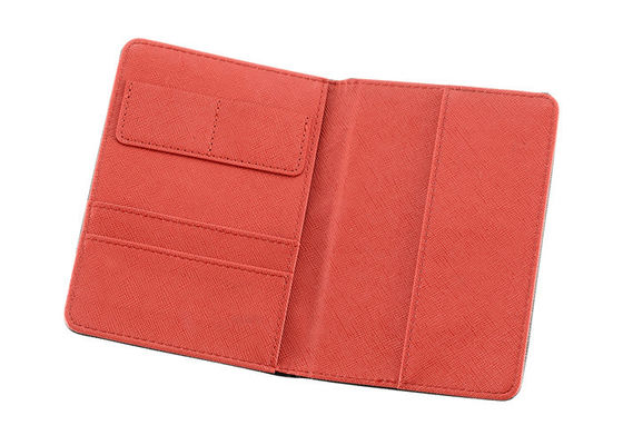ที่ใส่หนังสือเดินทางแบบ Cross Pattern สี่เหลี่ยมผืนผ้า PU Leather Passport Holder