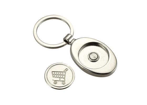Ellipse Trolley Token Shopping รถ เหรียญที่ใส่พวงกุญแจโลหะ Keyring