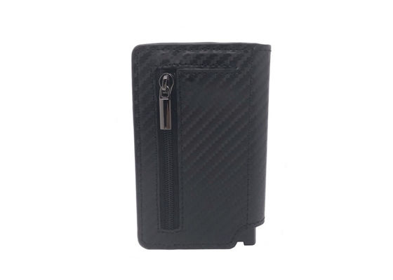 ราคาดี หนัง PU คาร์บอน RFID บัตรเครดิต ออแกไนเซอร์ กระเป๋าสตางค์ ผู้ถือบัตรสี่เหลี่ยมผืนผ้า ออนไลน์
