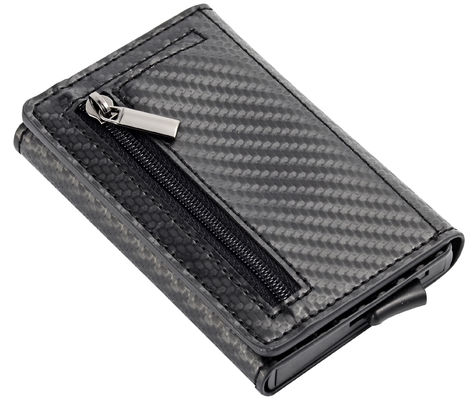 ราคาดี คลาสสิค RFID บล็อกบัตรเครดิต Wallet จัดและปกป้องบัตร PU / อลูมิเนียมแม่เหล็กปิดถือ 8-10 ออนไลน์