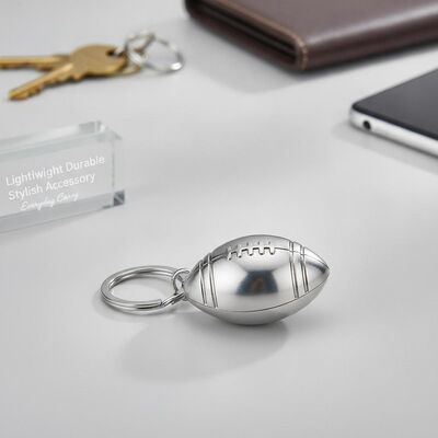 ราคาดี สปลิต ริง สวย โลหะ Keychain รูปฟุตบอล 15 กรัม น้ําหนักเบา ทนทาน สไตล์ ออนไลน์