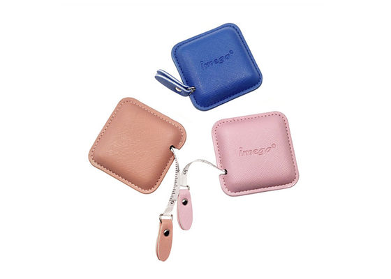 ตลับเมตรสีชมพู 20 มม. สีสันสดใสร่างกายส่วนบุคคล ABS PU Leather